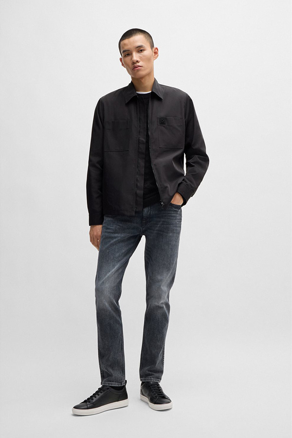 ΠΟΥΚΑΜΙΣΟ(ΜΕ ΦΕΡΜΟΥΑΡ) OVER HUGO - 001 ΜΑΥΡΟ